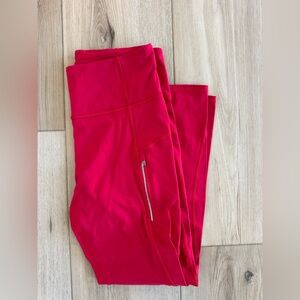 Red Athleta Rainer Cold Weather Size 8 Running Pant